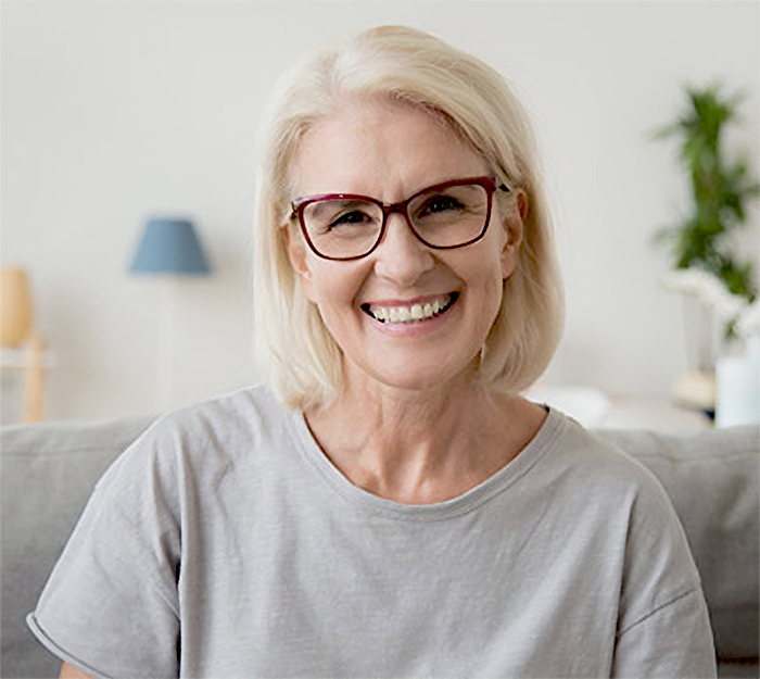 Woman smiling